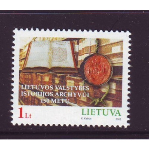 Lithuania Sc 719 2002 Historical Archives stamp mint NH