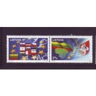 Lithuania Sc 769 2004 European Union Admission stamp set mint NH
