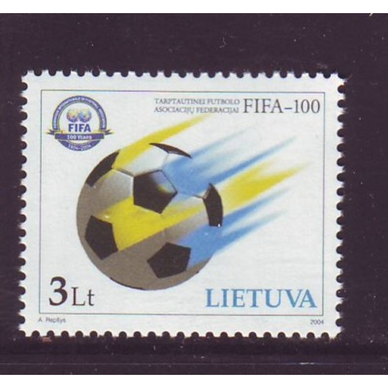 Lithuania Sc 770 2004 FIFA Football stamp mint NH