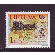 Lithuania Sc 800 2005 Warsaw St Petersburg Post Road stamp mint NH