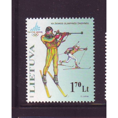 Lithuania Sc 804 2006 Winter Olympics stamp mint NH