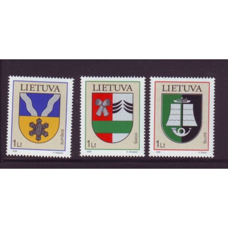 Lithuania Sc 813-815 2006 Coats of Arms stamp set mint NH