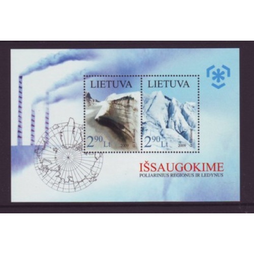 Lithuania Sc 890 2009 Polar Regions stamp sheet mint NH
