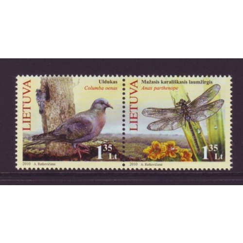 Lithuania Sc 925  2010 Red Book Flora & Fauna stamp set mint NH
