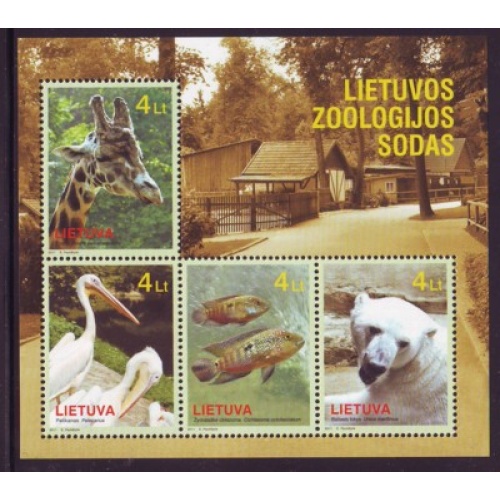 Lithuania Sc 941 2011 Zoo Animals stamp sheet mint NH