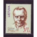 Lithuania Sc 943 2011 Milosz Nobel Laureate stamp mint NH