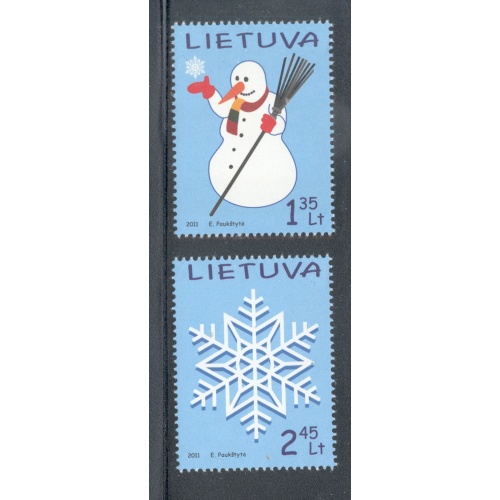 Lithuania Sc 955-956 2011 Christmas stamp set mint NH