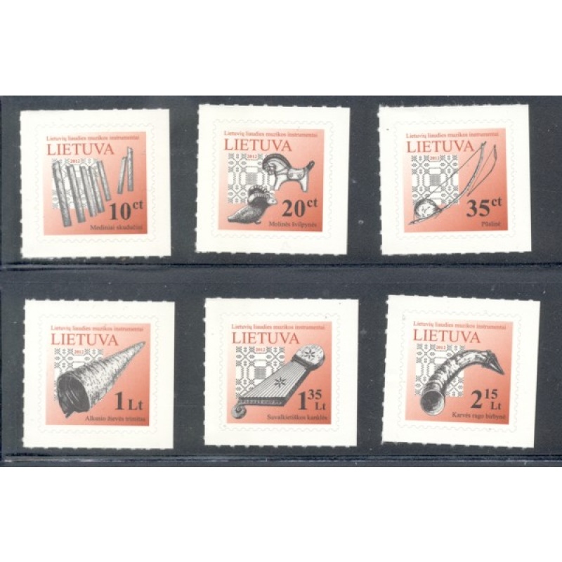 Lithuania Sc 961-6 2012 Musical Instrument stamp set mint NH