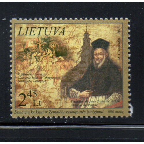 Lithuania Sc 989 2013 Christianity in Samogitia stamp mint NH