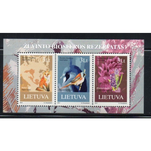 Lithuania Sc 990 2013 Zuvintas Biosphere Reserve stamp sheet mint NH