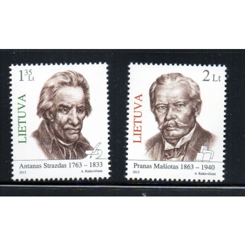 Lithuania Sc 993-94 2013 Famous Lithuanians stamp set mint NH