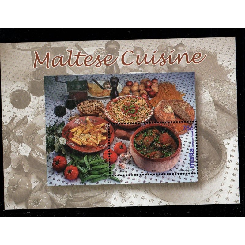 Malta Sc 1086 2002 Malta Cuisine stamp sheet  mint NH