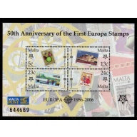 Malta Sc 1232 2006 50 Anniversary Europa stamps stamp sheet  mint NH