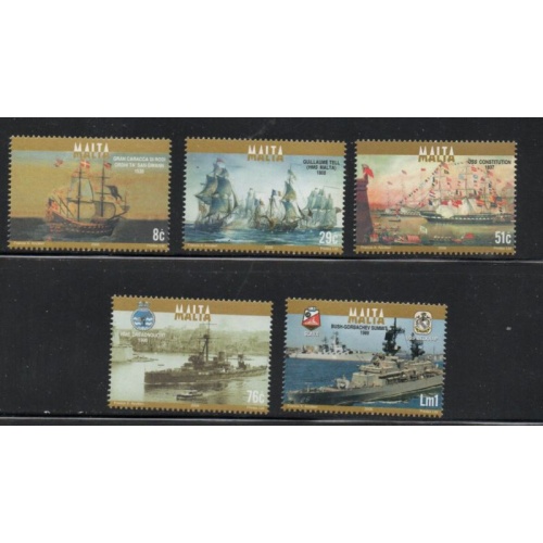 Malta Sc 1251-1255 2006 Naval Vessels stamp set mint NH