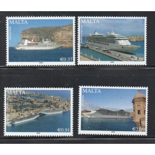 Malta Sc 1372-1375 2009 Cruise Ships stamp set mint NH