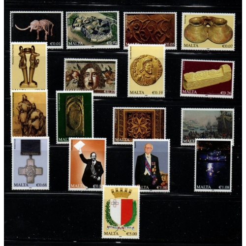 Malta Sc 1383-1399 2009 long stamp set mint NH