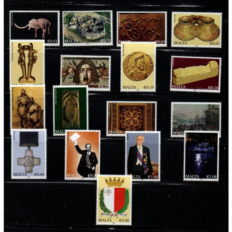 Malta Sc 1383-1399 2009 long stamp set mint NH