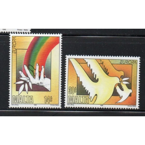 Malta Sc 857-858 1995 Europa stamp set mint NH