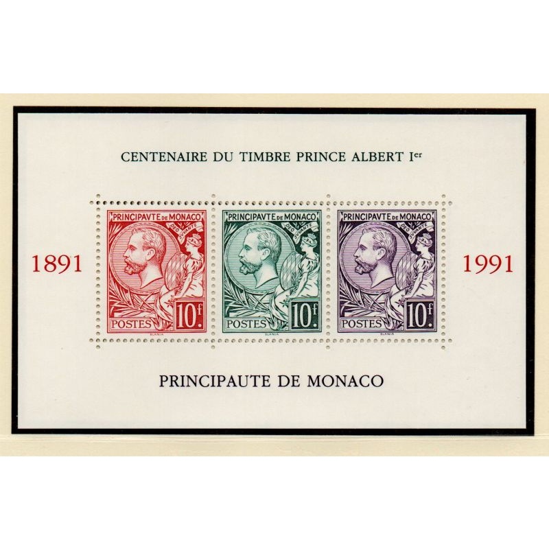 Monaco Sc 1782 1991 Prince Albert I  stamp sheet mint NH