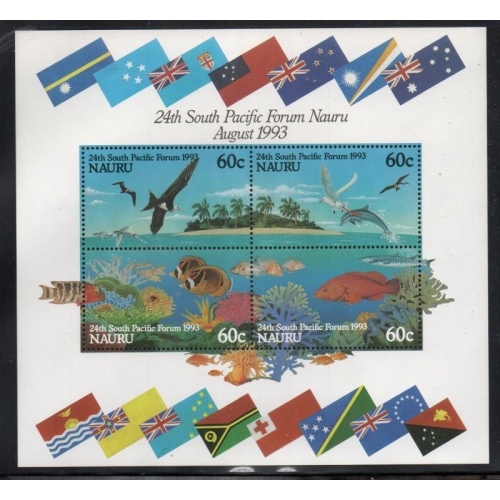 Nauru Sc 405b 1993 South Pacific Forum stamp sheet mint NH