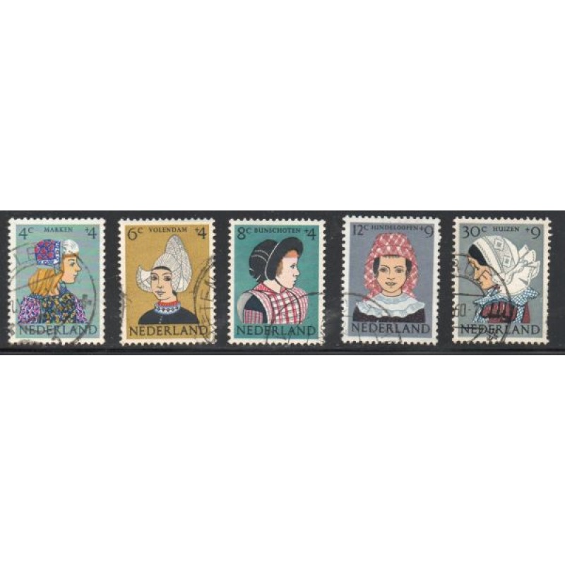 Netherlands Sc B348-52 1960 Regional Costumes stamp set used