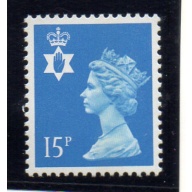 G.B Northern Ireland Sc NIMH26 1989 15p bright blue QE II Machin Head stampmint NH