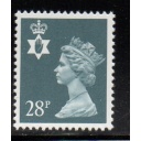 G.B Northern Ireland Sc NIMH51 1991 28p dark blue green QE II Machin Head stamp mint NH