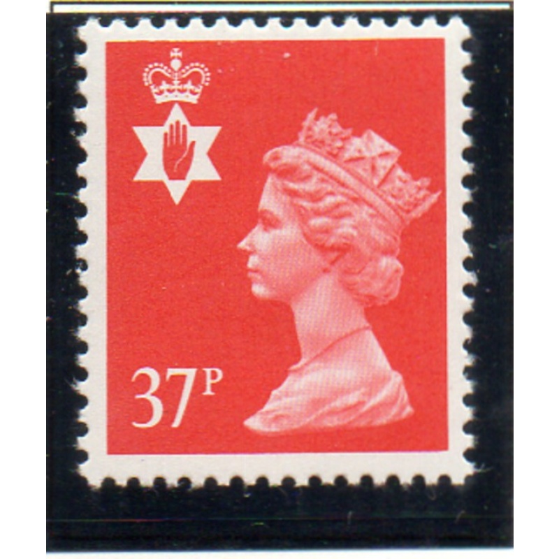 G.B Northern Ireland Sc NIMH55 1990 37p scarlet QE II Machin Head stamp mint NH