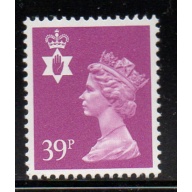 G.B Northern Ireland Sc NIMH56 1991 39p bright rse lilac QE II Machin Head stamp mint NH