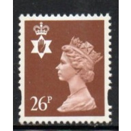 G.B Northern Ireland Sc NIMH60 1996 26p brown QE II Machin Head stamp mint NH