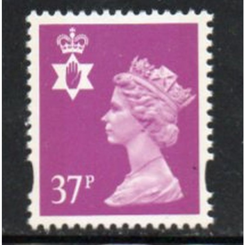 G.B Northern Ireland Sc NIMH62 1996 37p brt rose lilac QE II Machin Head stamp mint NH
