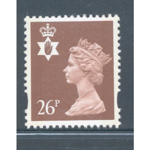 G.B Northern Ireland Sc NIMH73 1997 26p brown QE II Machin Head stamp mint NH