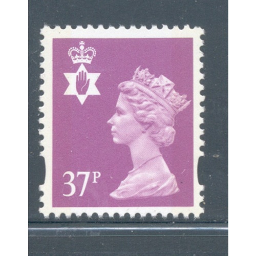 G.B Northern Ireland Sc NIMH81 1997 37p brt rose lilac QE II Machin Head stamp mint NH
