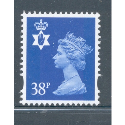 G.B Northern Ireland Sc NIMH82 1999 38p dark blue QE II Machin Head stamp mint NH