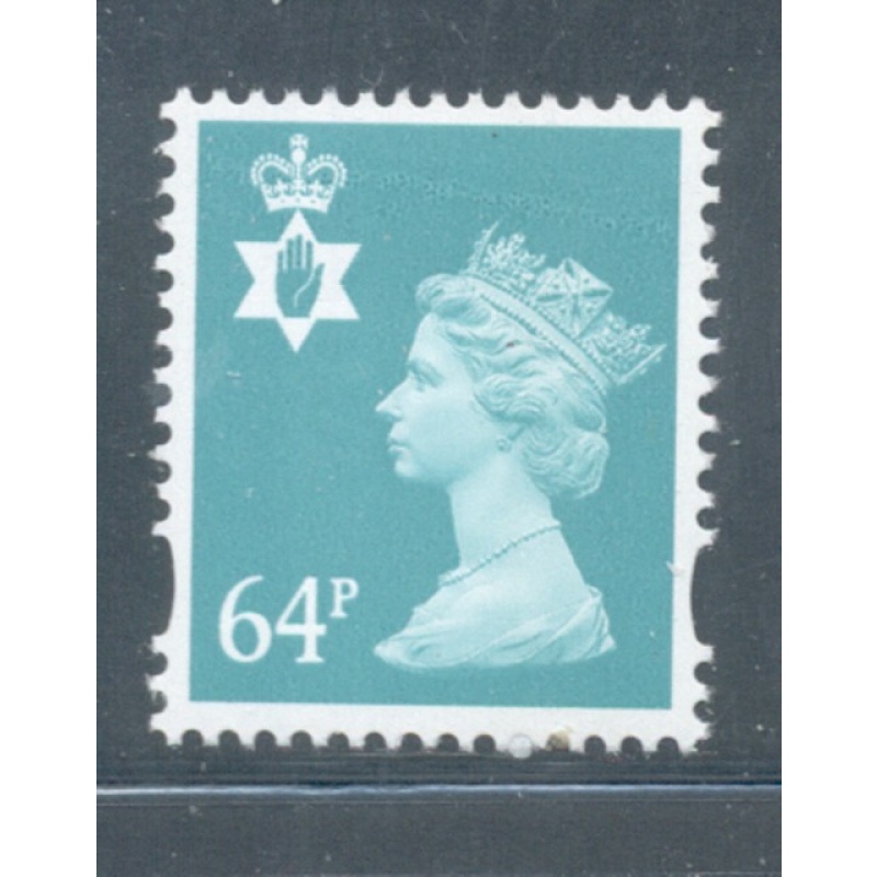 G.B Northern Ireland Sc NIMH92 1999 64p greenish blue QE II Machin Head stamp mint NH