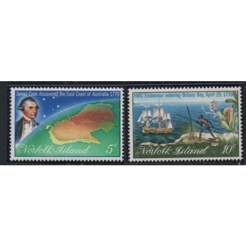 Norfolk Islands Sc 172-173 1974 Royal Visit QE II & Philip stamp set mint NH
