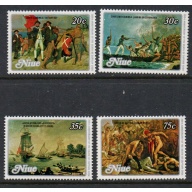 Niue Sc 251-254 1979 Death of Captain Cook stamp set mint NH