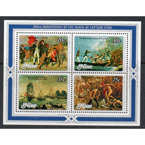 Niue Sc 254a 1979 Death of Captain Cook stamp sheet mint NH