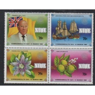 Niue Sc 371a  1980 Commonwealth Day Flowers stamp sheet mint NH