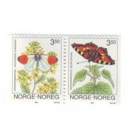 Norway Sc 1033-1034 1993 Butterflies stamp set mint NH