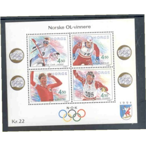 Norway Sc 1035 1993 Winter Olympics stamp sheet mint NH