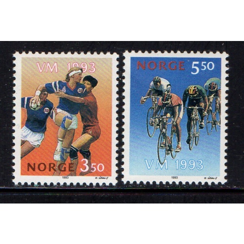 Norway Sc 1040-1041 1993 Sports Championships stamp set mint NH
