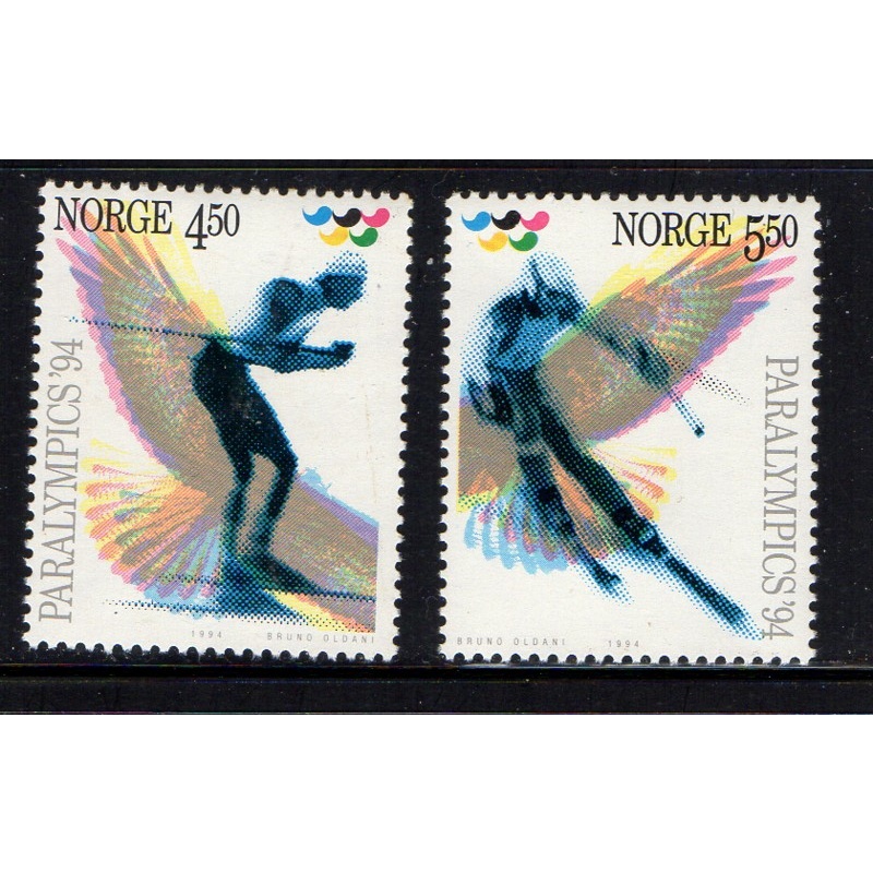 Norway Sc 1059-1060 1994 Para Olympics stamp set mint NH