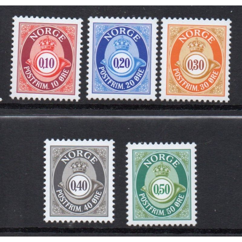 Norway Sc 1141-1145 1997 Posthorns stamp set mint NH