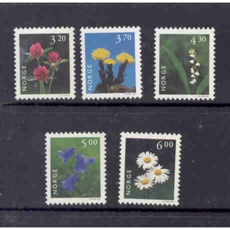 Norway Sc 1148-1152 1997 Flowers stamp set mint NH