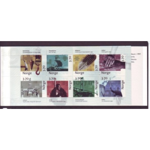 Norway Sc 1167a 1997 350th Anniversary Post Office stamp booklet pane mint NH