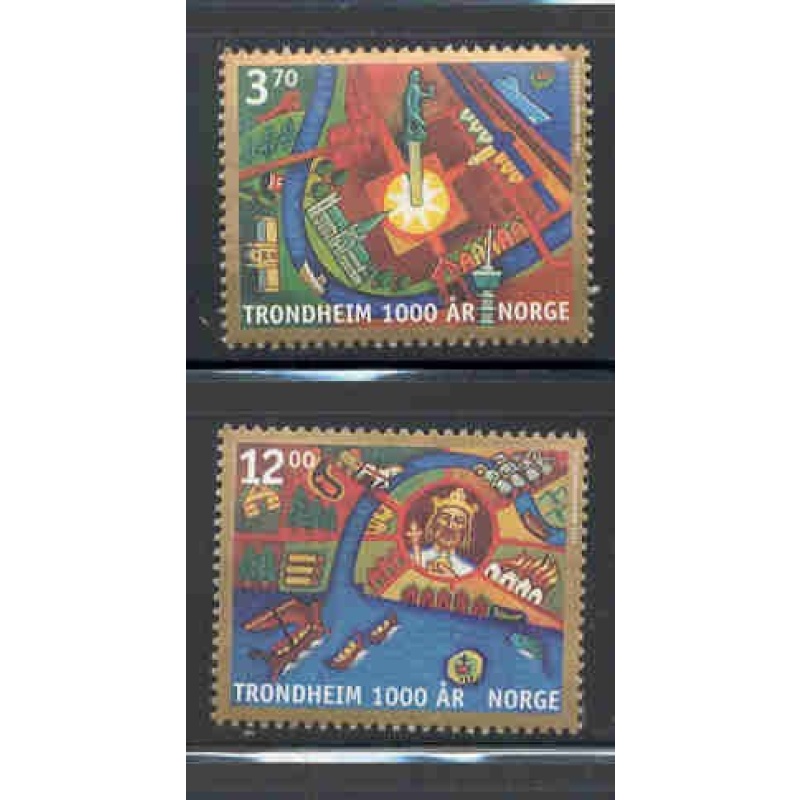 Norway Sc 1168-1169 1997 Trondheim Millennium stamp set mint NH