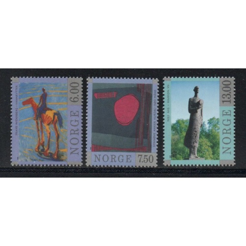 Norway Sc 1198-1200 1998 Contemporary Art  stamp set mint NH