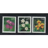 Norway Sc 1210-1212 1999 Flowers stamp set mint NH
