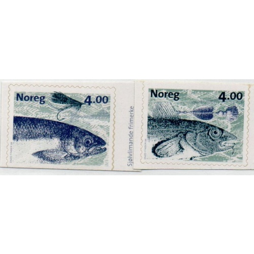 Norway Sc 1215-1216 1999 Salmon stamp set mint NH
